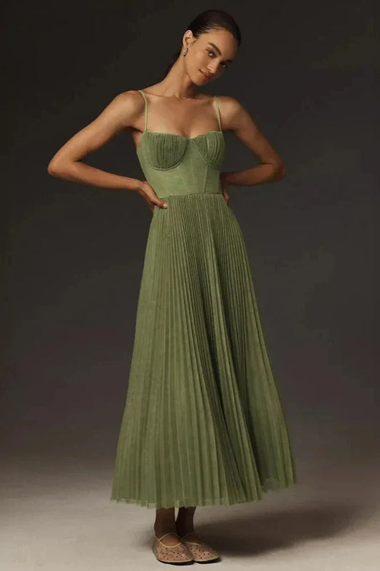Amber | Vestido Midi Verde