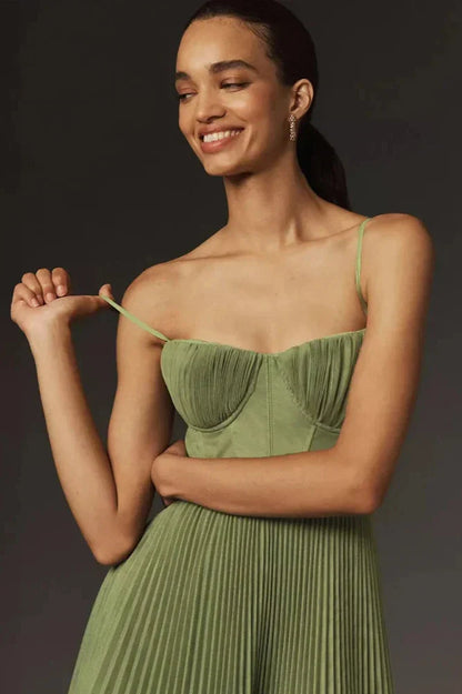Amber | Vestido Midi Verde