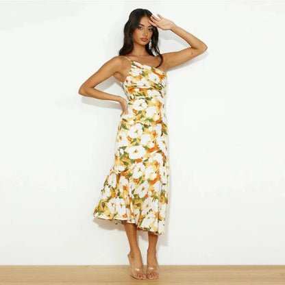 Senna | Vestido Asimétrico Con Estampado Floral