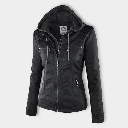 Jimena | Chaqueta de Piel con Capucha