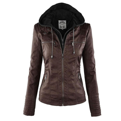 Jimena | Chaqueta de Piel con Capucha