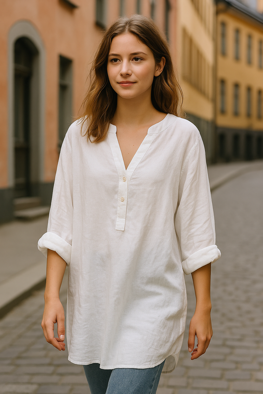 Alba | Camisa de Lino Fresca y Relajada