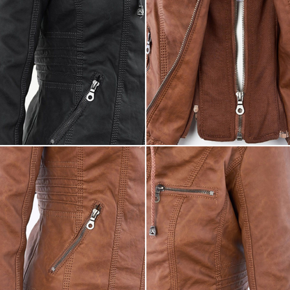 Jimena | Chaqueta de Piel con Capucha