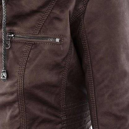 Jimena | Chaqueta de Piel con Capucha