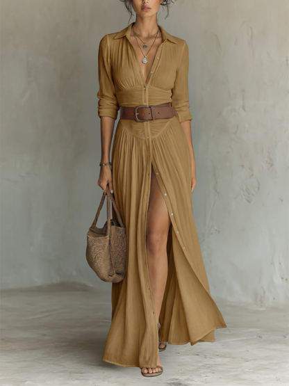 Vestido Largo de Lino