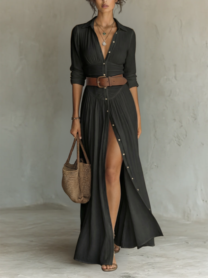 Vestido Largo de Lino