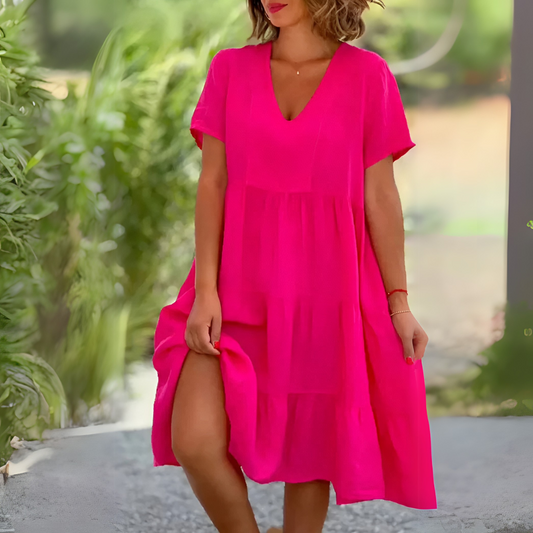 Carla | Vestido fluido con escote en V