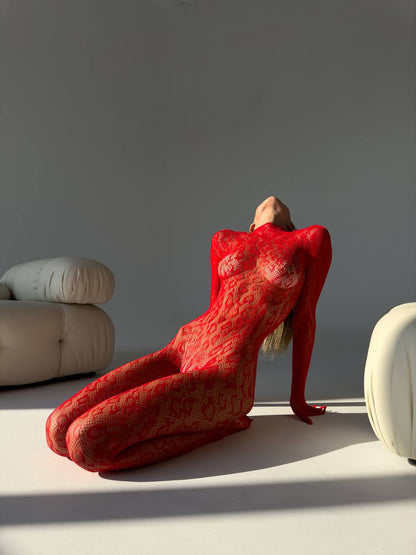 Noémie™ | Transparante Kanten Bodystocking