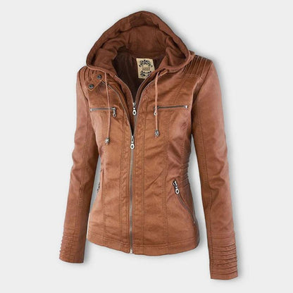 Jimena | Chaqueta de Piel con Capucha
