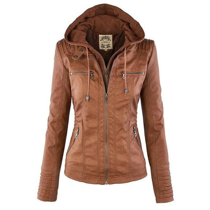 Jimena | Chaqueta de Piel con Capucha