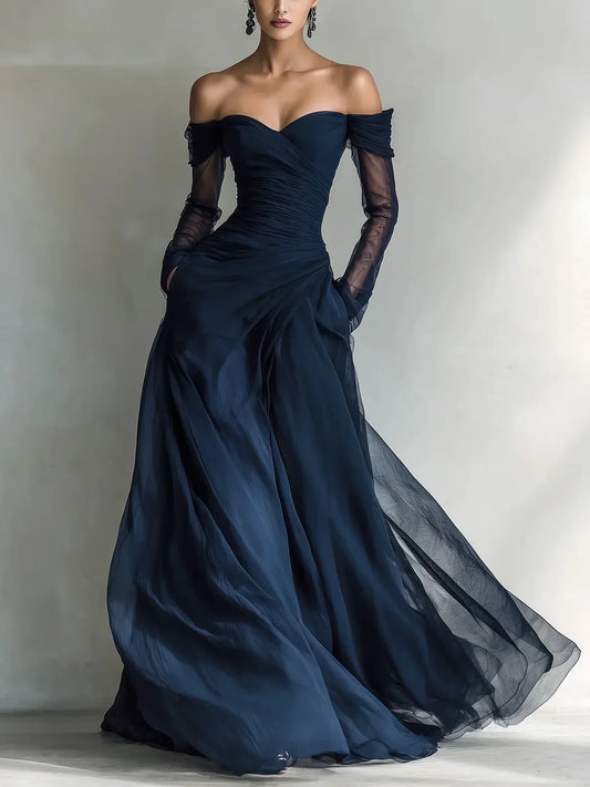 Eleonora • Vestido Largo con Hombros al Aire
