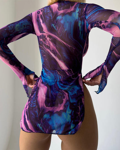 Kaia™ | Abstracte Stretch Bodycon Jurk