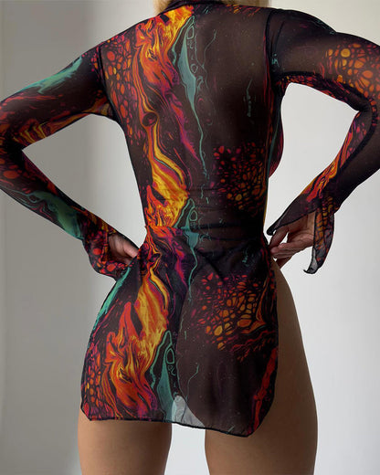 Kaia™ | Abstracte Stretch Bodycon Jurk