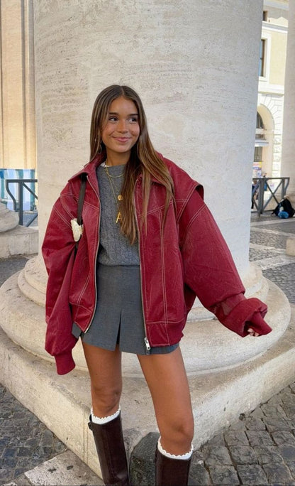 Jacqueline | Chaqueta de Cuero Oversize - Soler Madrid