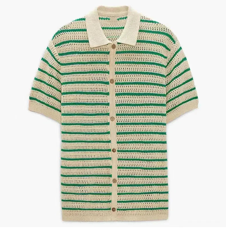 Noe | Polo Con Botones De Rayas