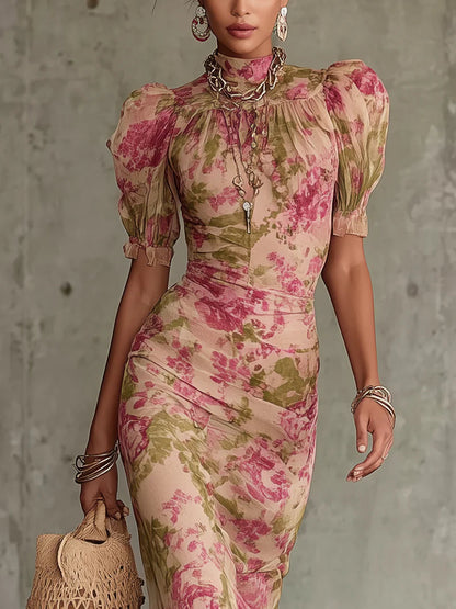 Fiora ∙ Vestido Largo con Estampado Vintage de Rosas