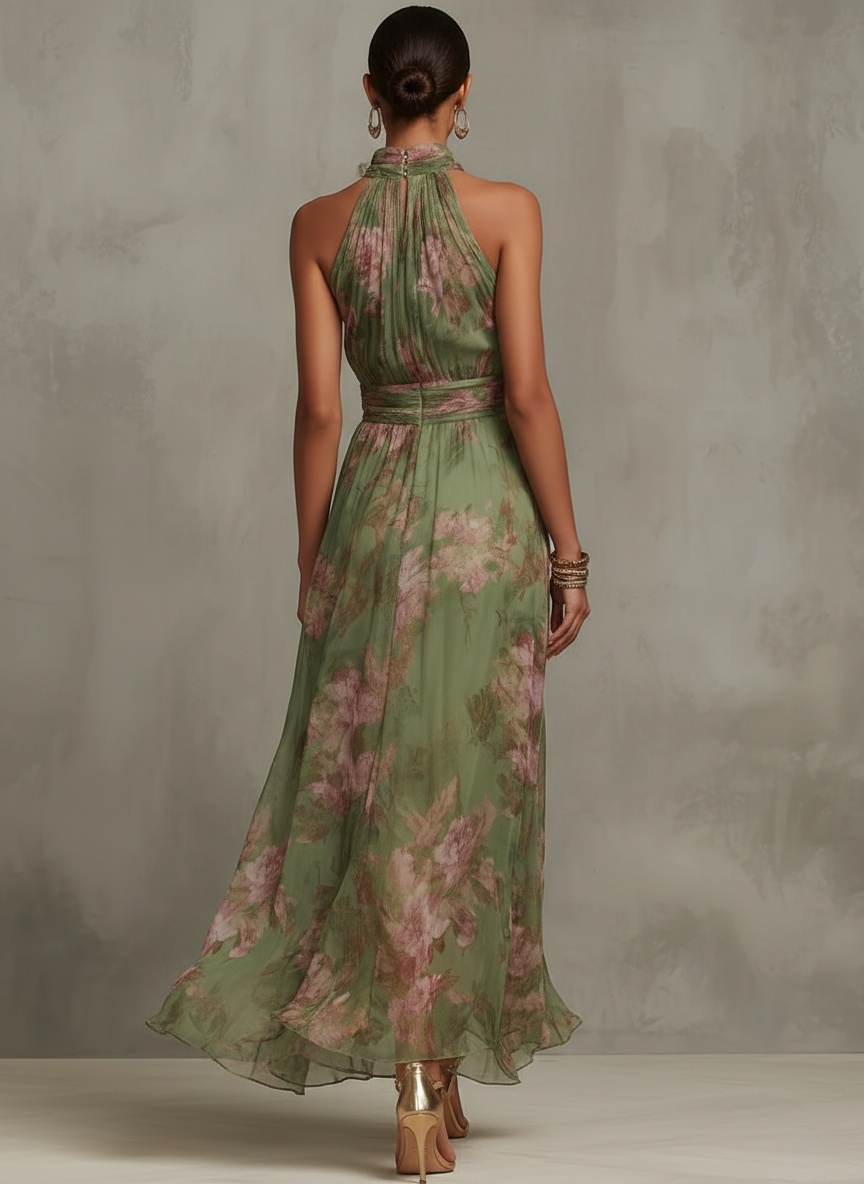 Serena ∙ Vestido Largo con Estampado Floral