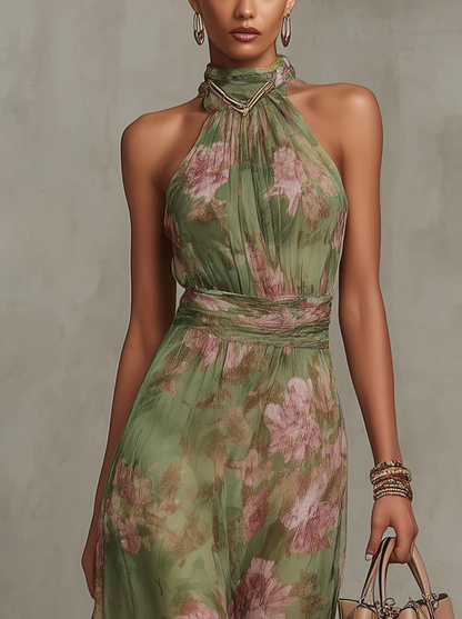 Serena ∙ Vestido Largo con Estampado Floral