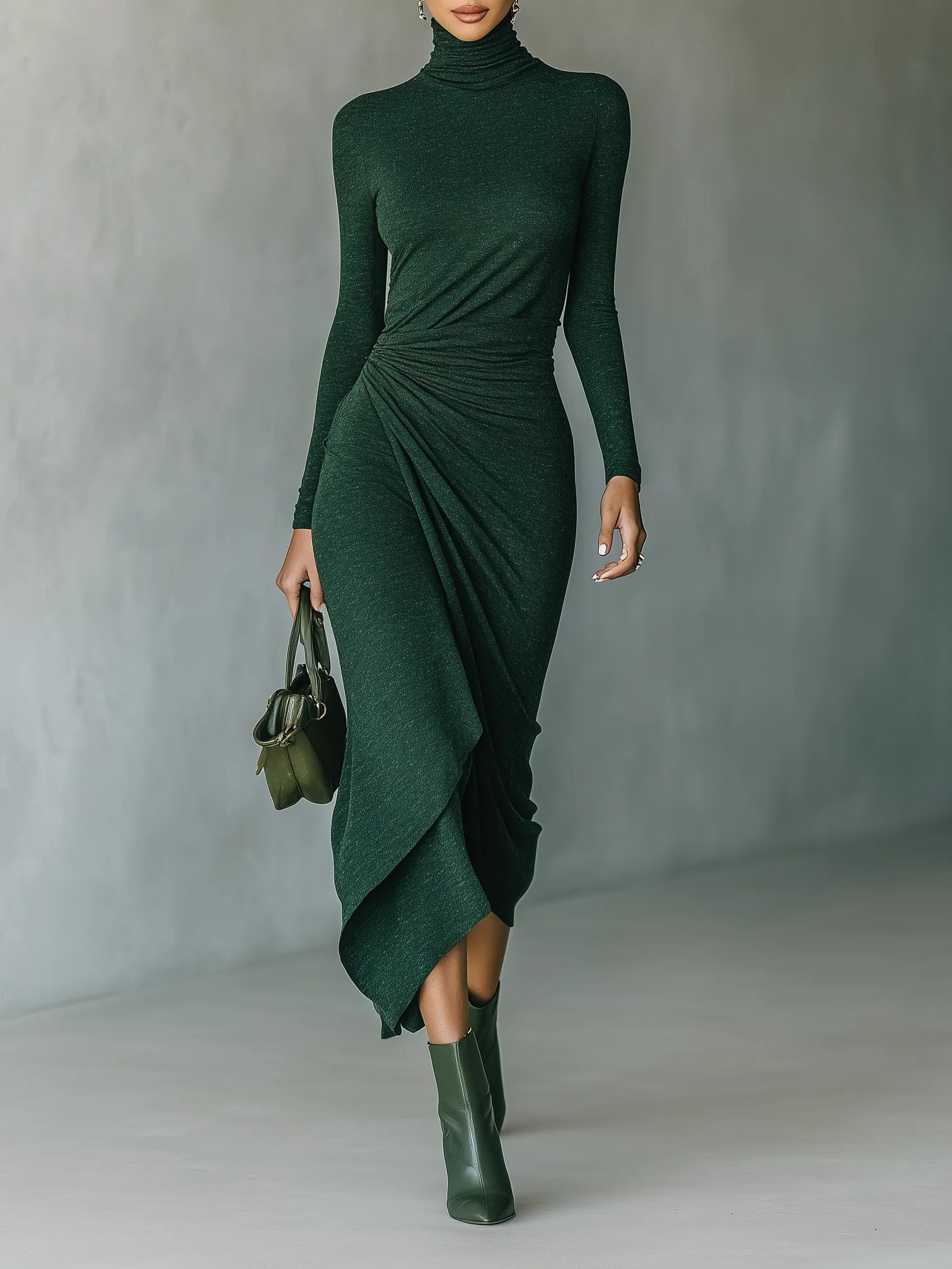 Lenora ∙ Vestido Midi Envolvente Asimétrico
