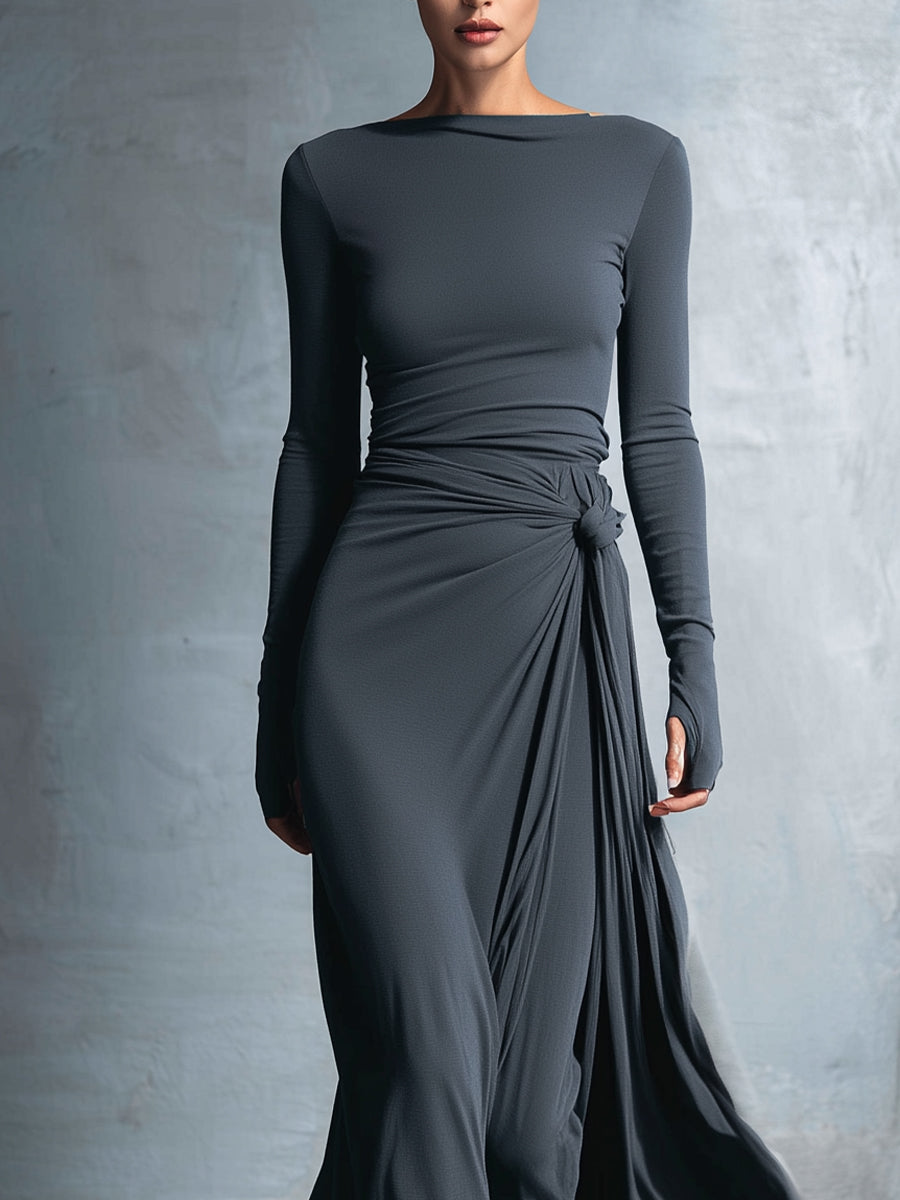 Vittoria · Vestido Largo con Lazo Lateral