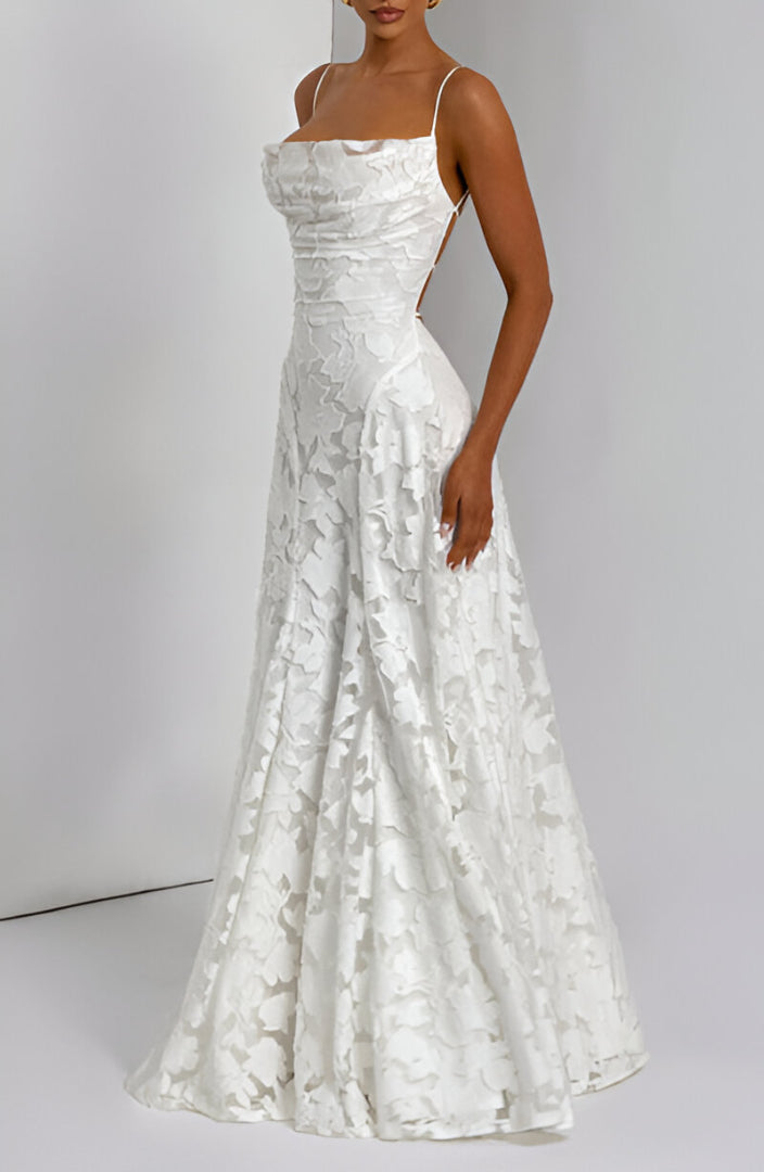 Francisa | Vestido Largo con Corsé de Encaje