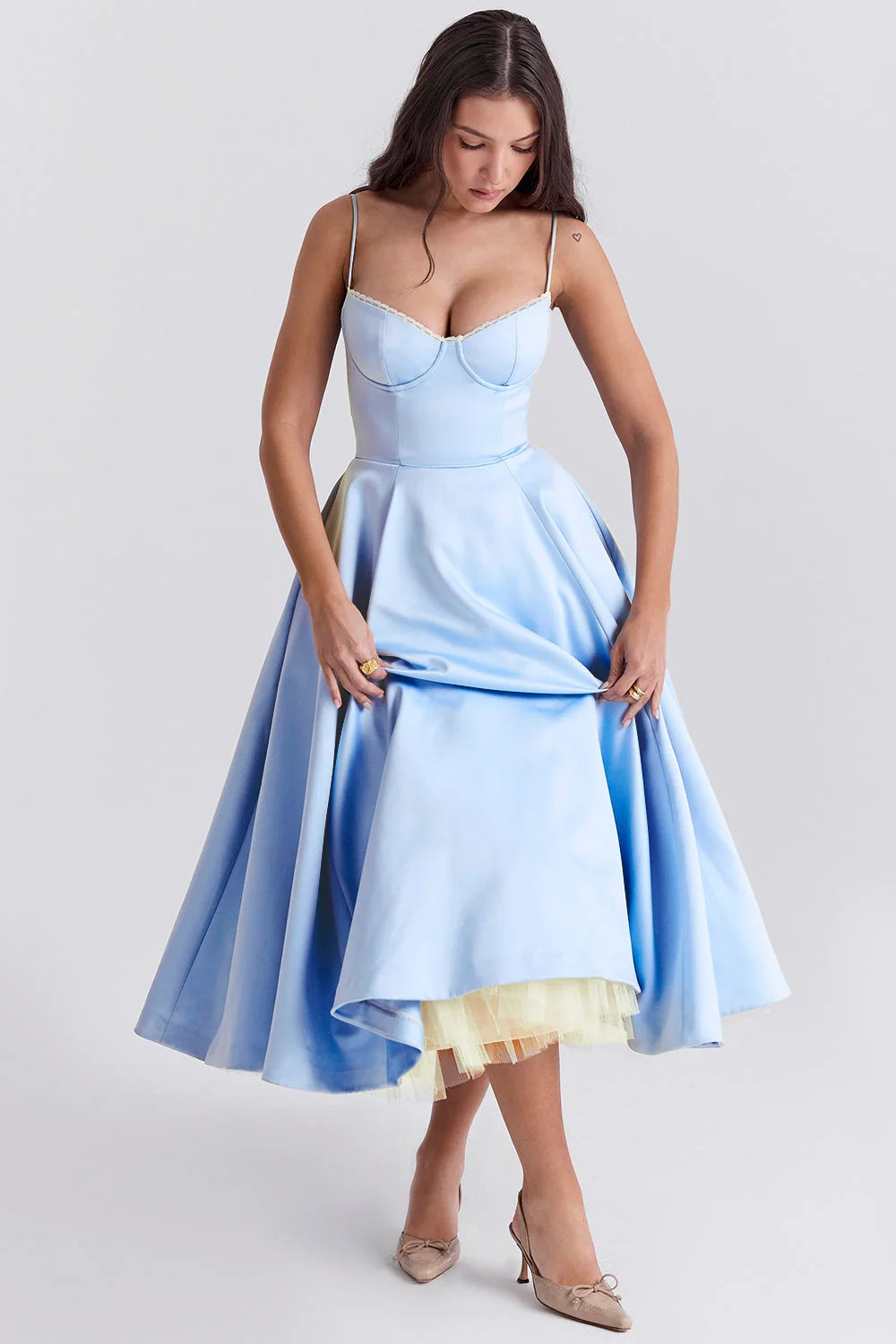 Cindy | Vestido Midi de Tul con Encanto Romántico