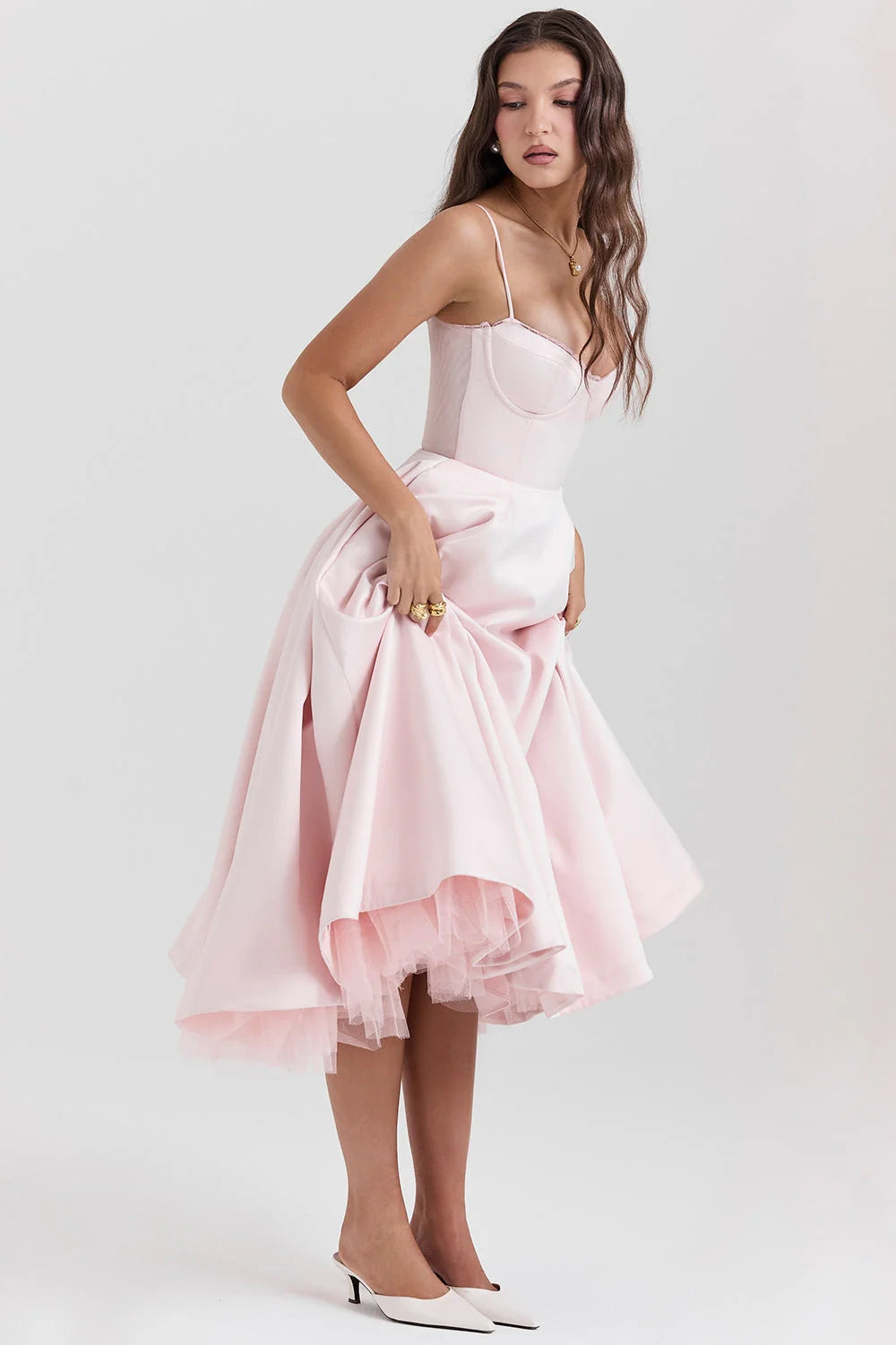 Cindy | Vestido Midi de Tul con Encanto Romántico