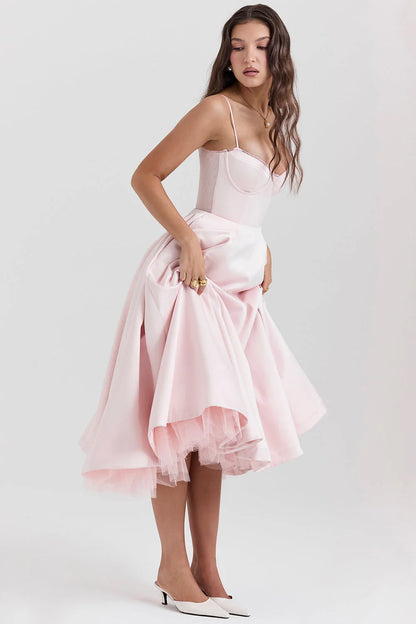 Cindy | Vestido Midi de Tul con Encanto Romántico