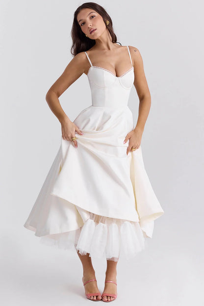 Cindy | Vestido Midi de Tul con Encanto Romántico