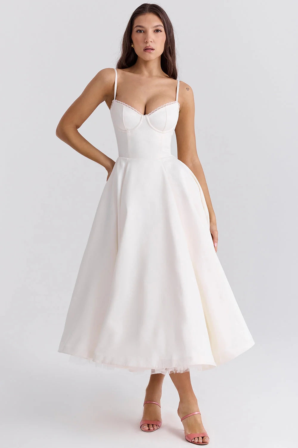 Cindy | Vestido Midi de Tul con Encanto Romántico