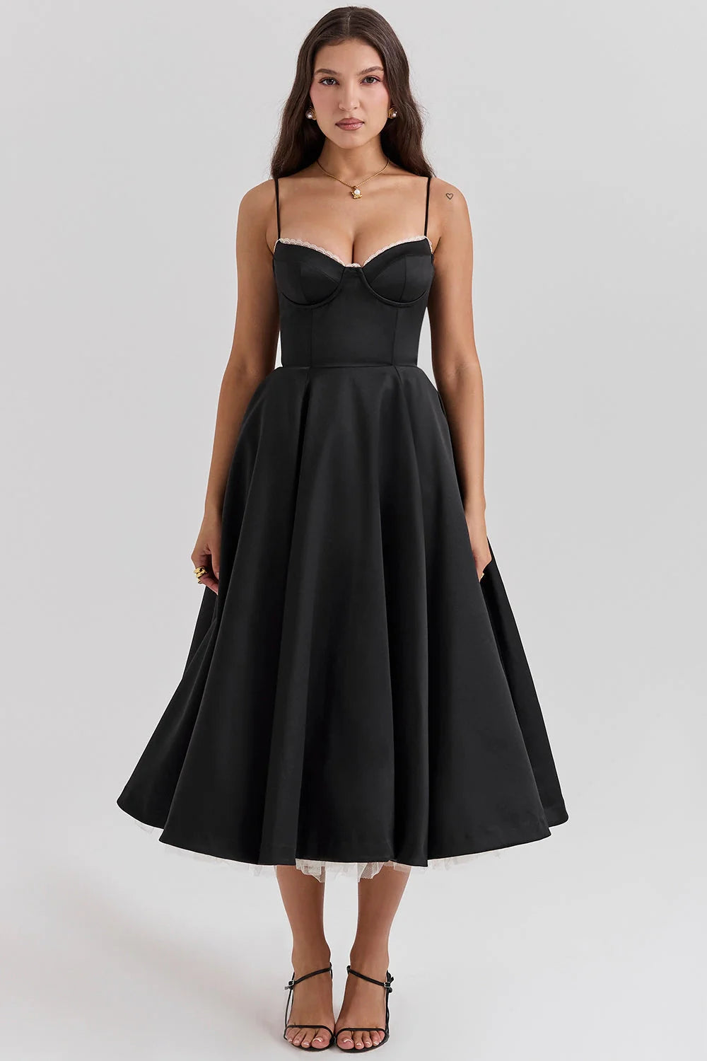 Cindy | Vestido Midi de Tul con Encanto Romántico