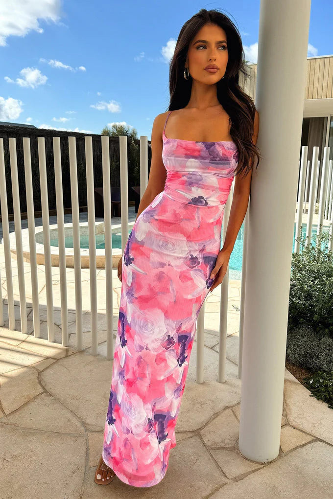 Leah | Vestido Largo Estampado