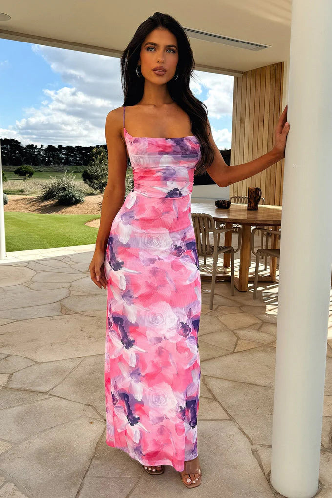 Leah | Vestido Largo Estampado